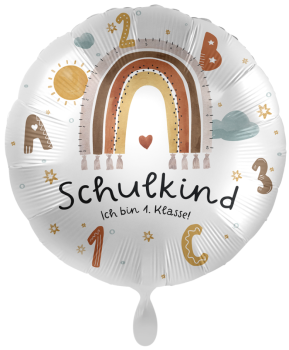 Folienballon - Ich bin 1. Klasse, Regenbogen! - ø 43cm